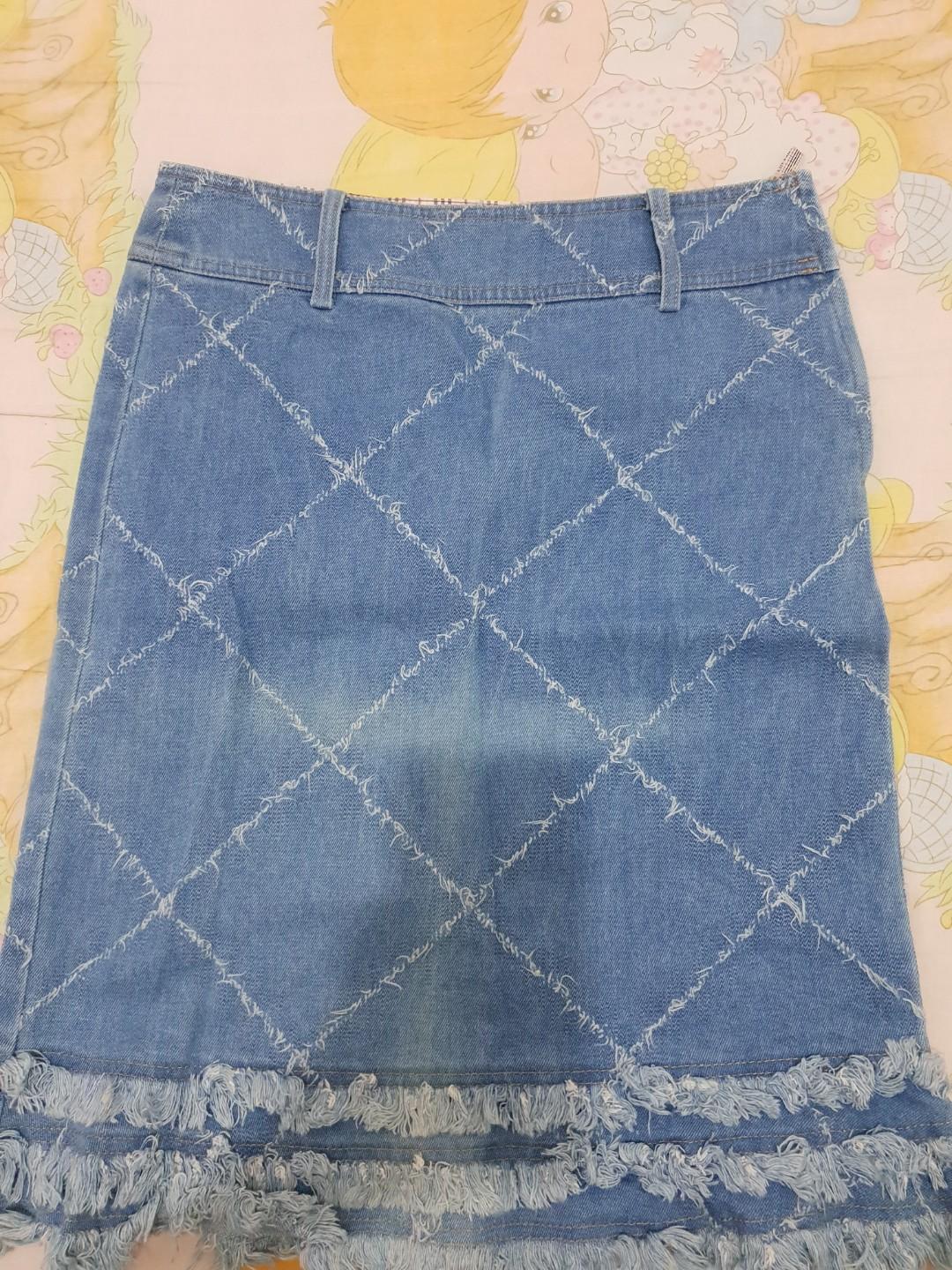 burberry jean skirt