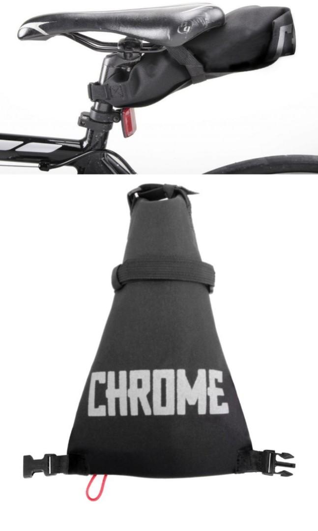 chrome knurled handlebar bag