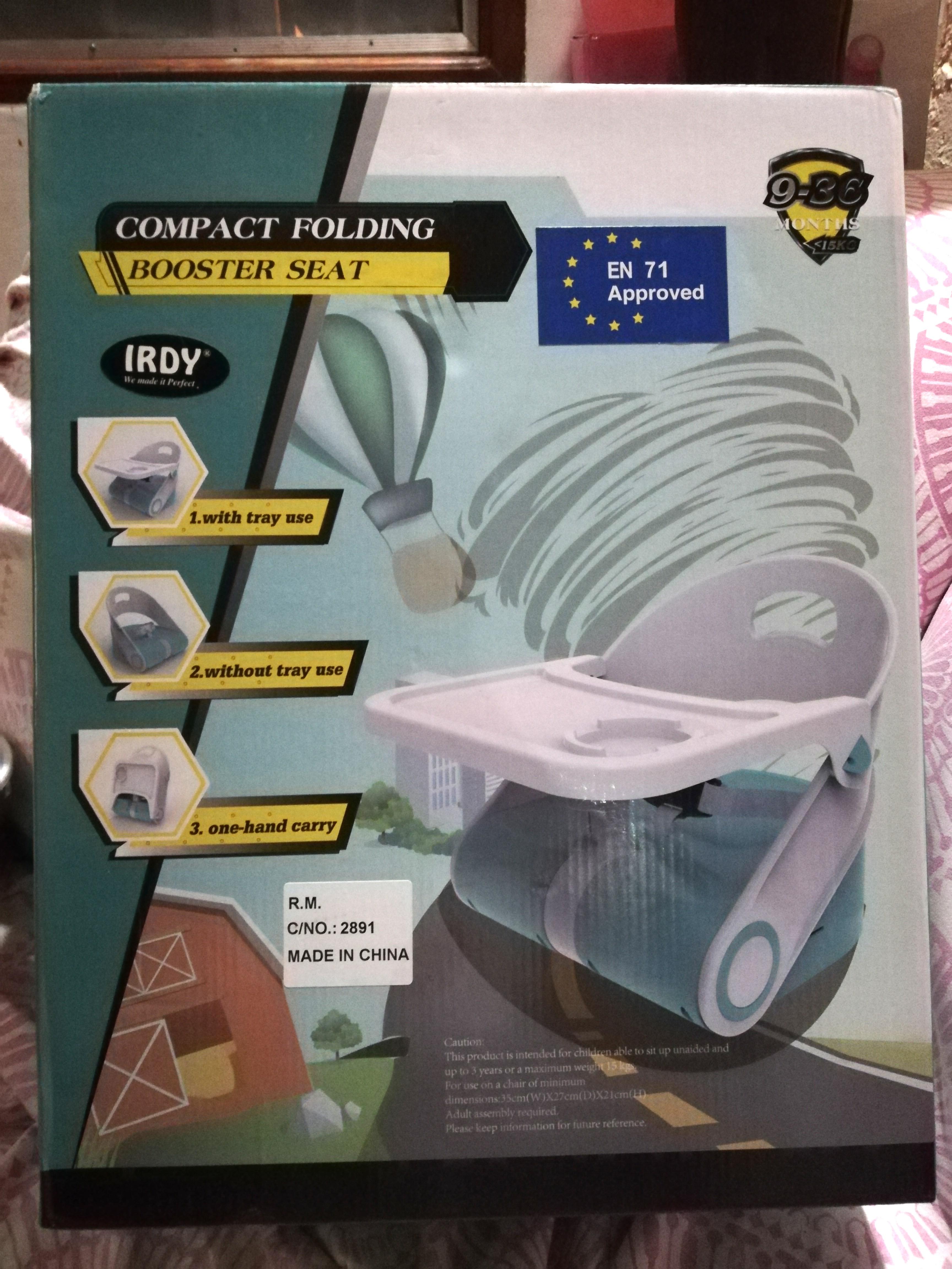 compact folding booster seat