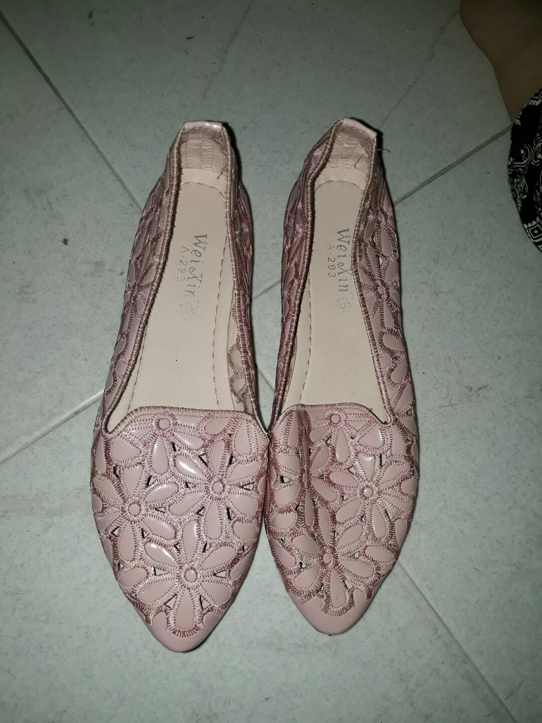 cute pink flats