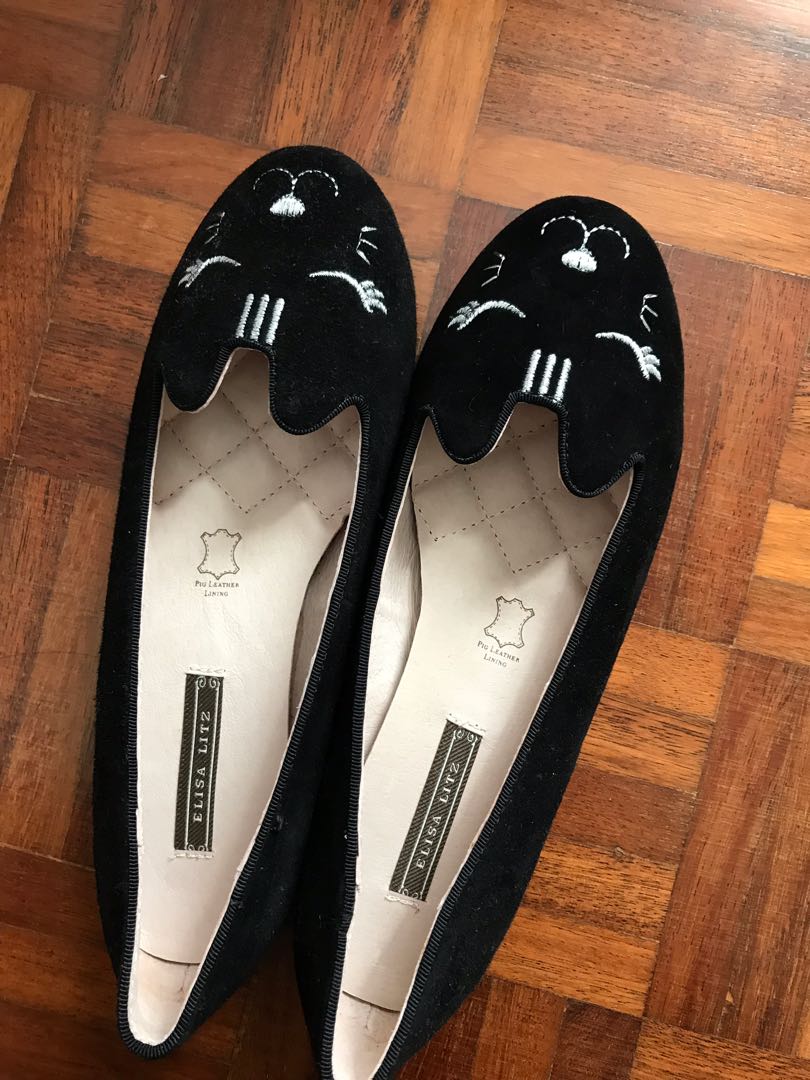 Elisa Litz Zoo Collection Cat Flats, Women's Fashion, Footwear, Flats on Carousell