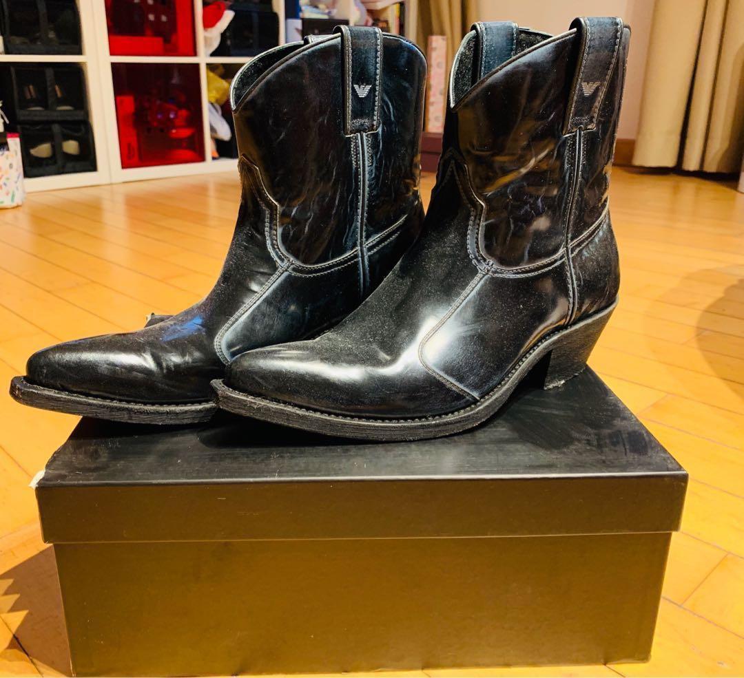 Emporio Armani Men boots - real calf leather, 男裝, 鞋, 西裝鞋 ...