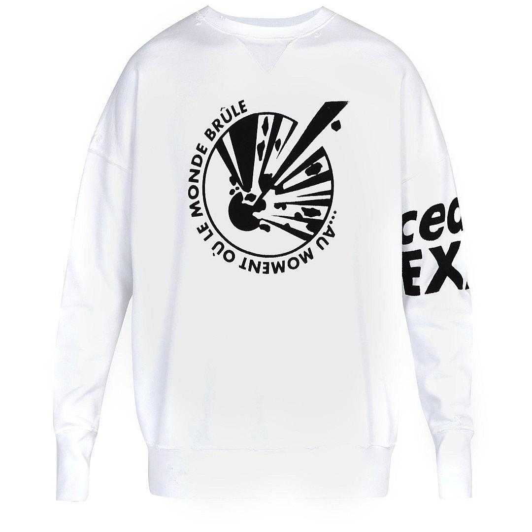 Faith Connexion Explosion crew neck cotton sweatshirt Men s Fashion Tops Sets Tshirts Polo Shirts on Carousell