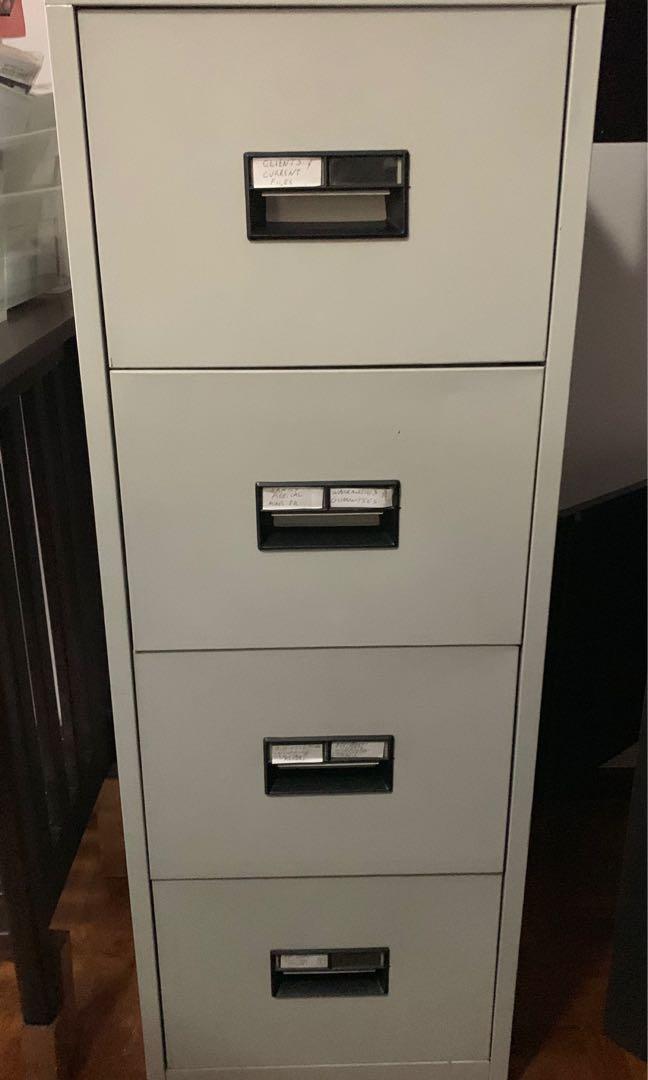 File Cabinet 4 Drawer Furniture Shelves Drawers On Carousell