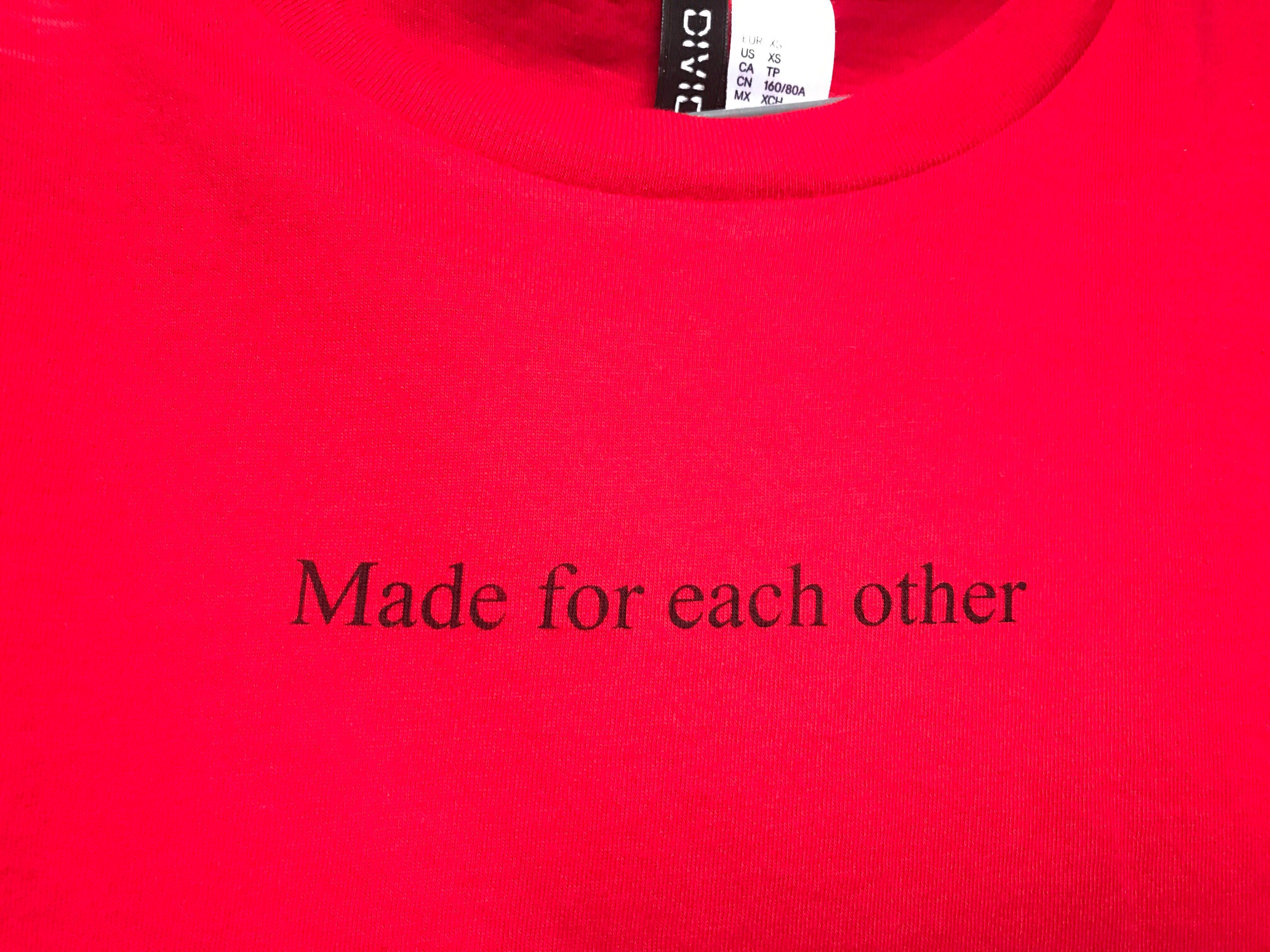 H M Made For Each Other Tee Women S Fashion Clothes Tops On