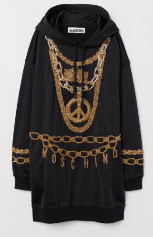 H&m moschino hooded dress hot sale