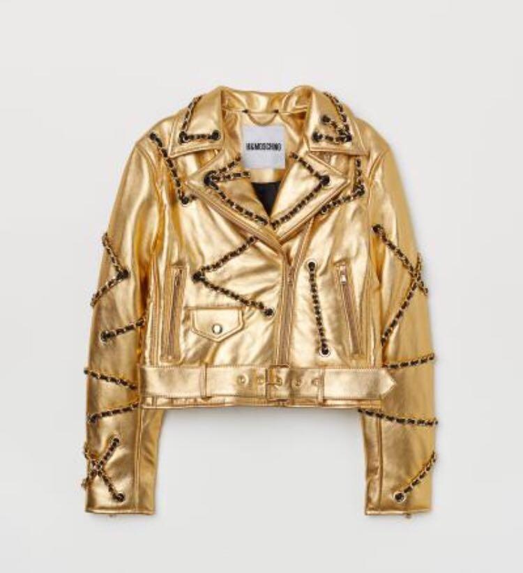 H&m moschino discount gold jacket