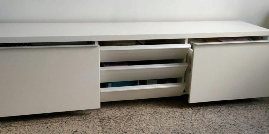 Ikea Tv Bench Besta Burs Furniture Shelves Drawers On Carousell