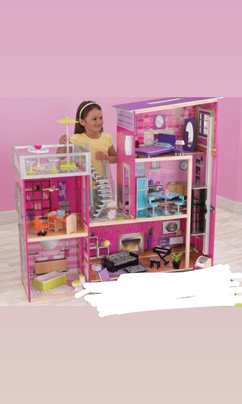 giant wooden dollhouse