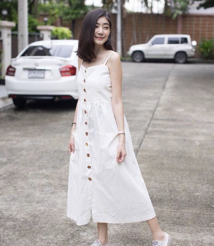 korean white dress