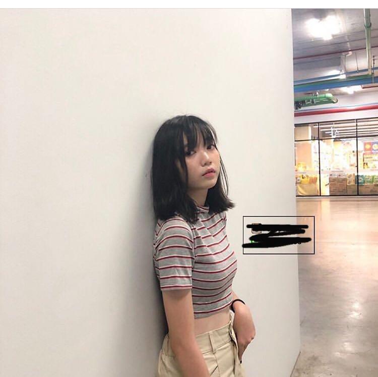 Korean Ulzzang Style Striped Crop Top Women S Fashion