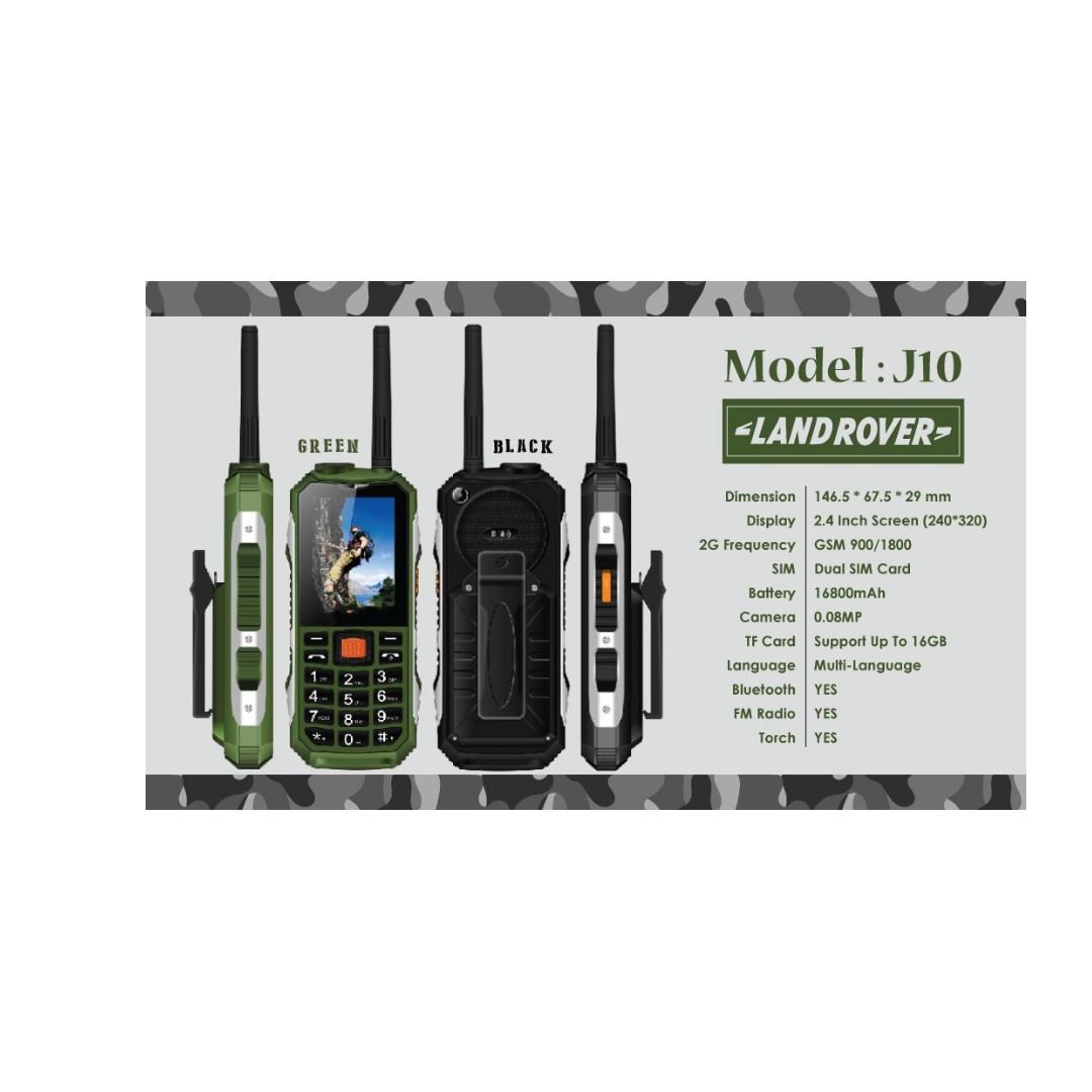Landrover J10 Mobile Phone Power Bank Walkie Talkie 3 In 1 Mobile