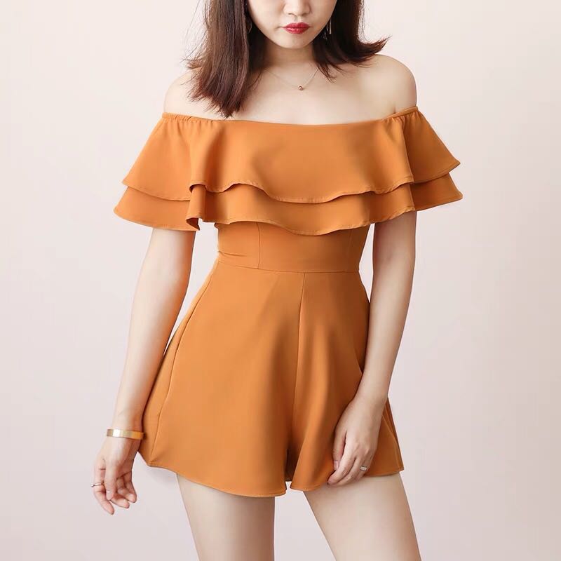 mustard color jumpsuit