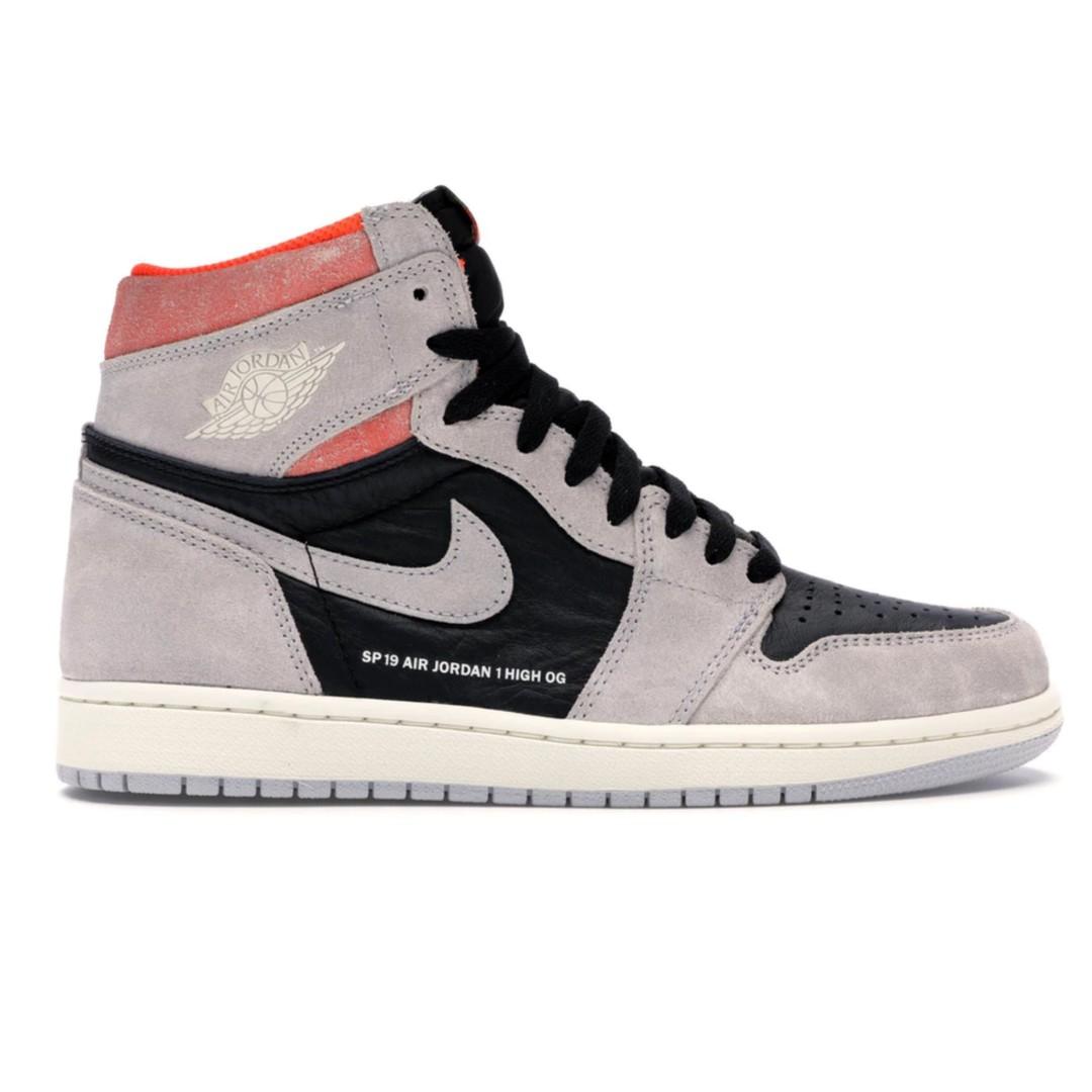Nike Air Jordan 1 Retro High Neutral Grey Hyper Crimson 555088 018