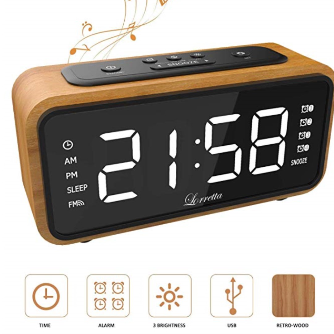 P14 Alarm Clock, Digital Alarm Clock Radio, Lorretta Alarm ...