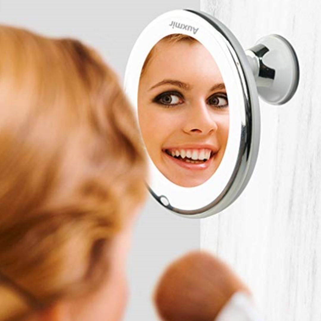 P14 Auxent 10X Lighted Magnifying Makeup Mirror, Vanity Mirror with