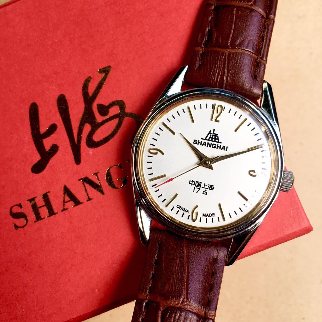 Shanghai (SHANGHAI) watch men's automatic mechanical watch national series  retro hollow brown belt SH5002R-2 gift