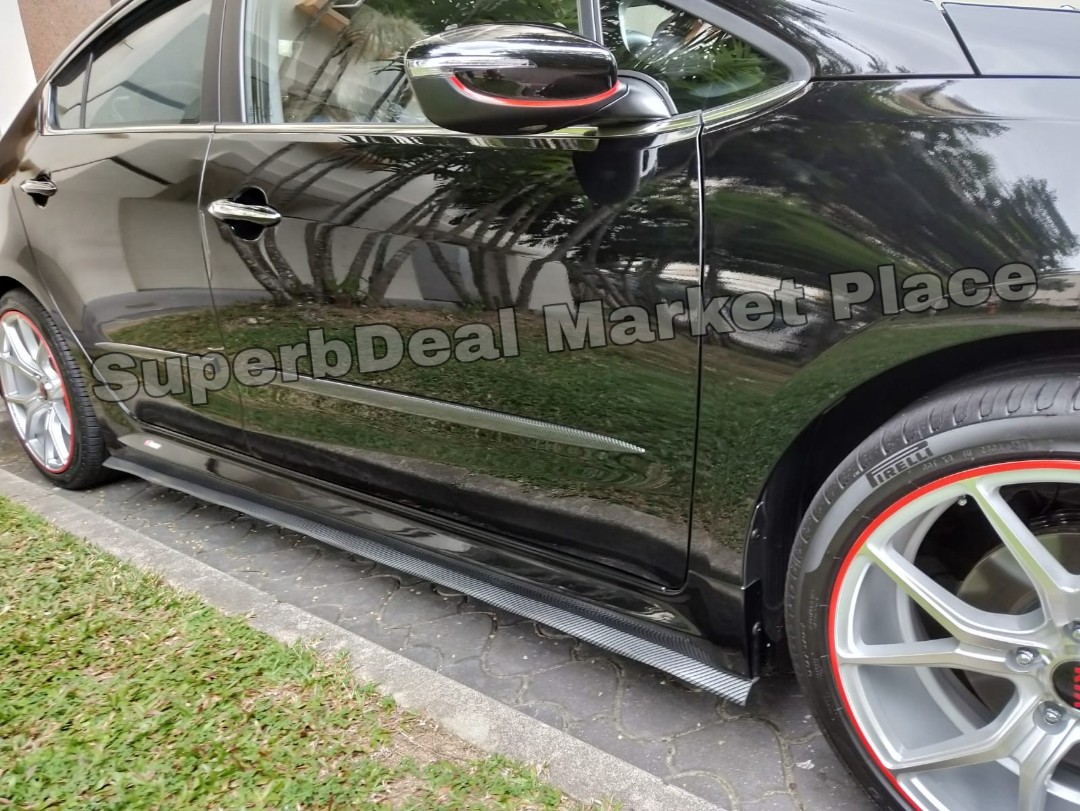 SAMURAI Carbon Fiber Lip Black, Car Accessories, Accessories on Carousell