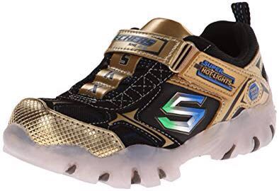 Skechers Magic Lites Gold/Black (US Size 1), Babies Kids