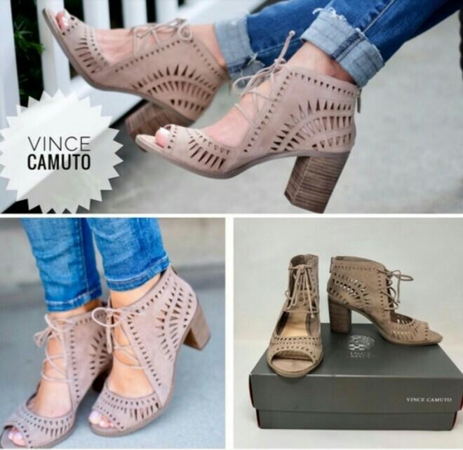 vince camuto open toe ankle boots