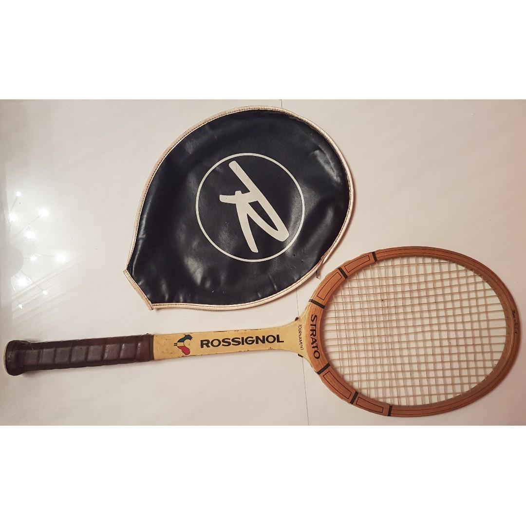 Vintage Rare Rossignol Strato Tournament Tennis Wood Racket Racquet Usa Hobbies And Toys 0423