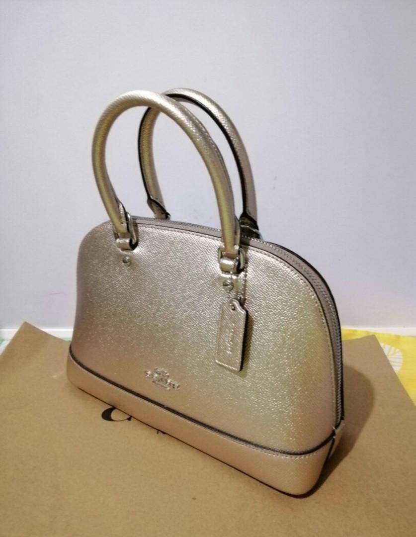 Coach Gold Metallic Mini Sierra Leather Satchel, Best Price and Reviews