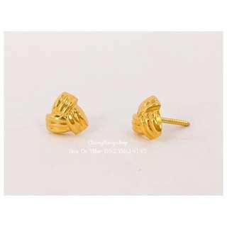 Authentic 10k Chinese Gold Filled Knot Earrings