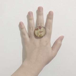 Floral Wooden Ring