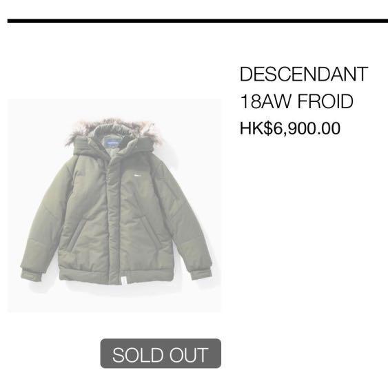 2018 DESCENDANT FROID PRIMALOFT JACKET, 男裝, 外套及戶外衣服