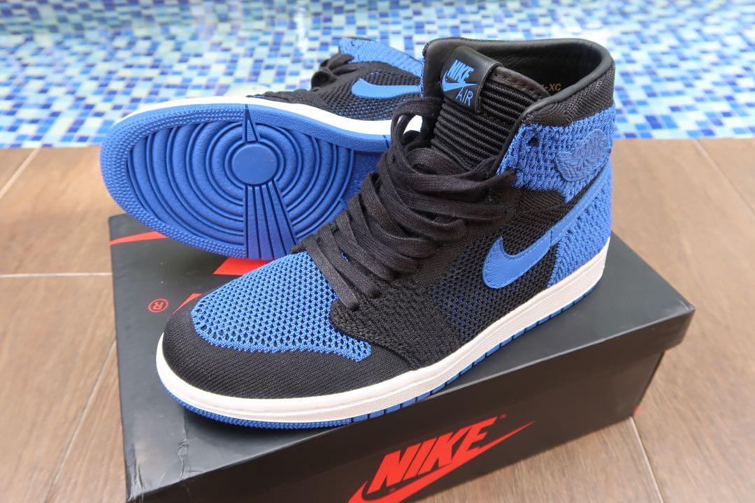 air jordan 1 flyknit blue