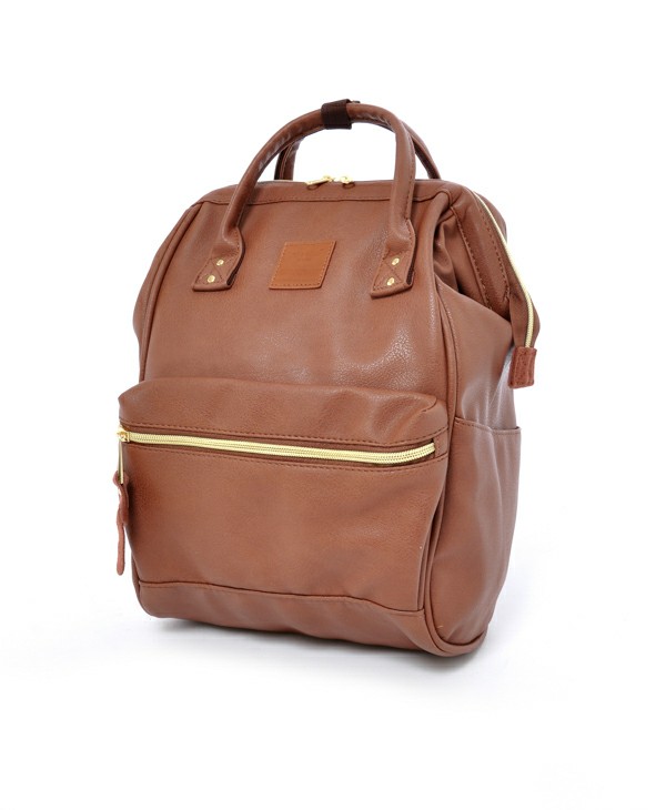 anello brown leather backpack