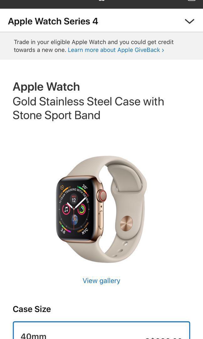 Gold stainless steel case with online stone sport band