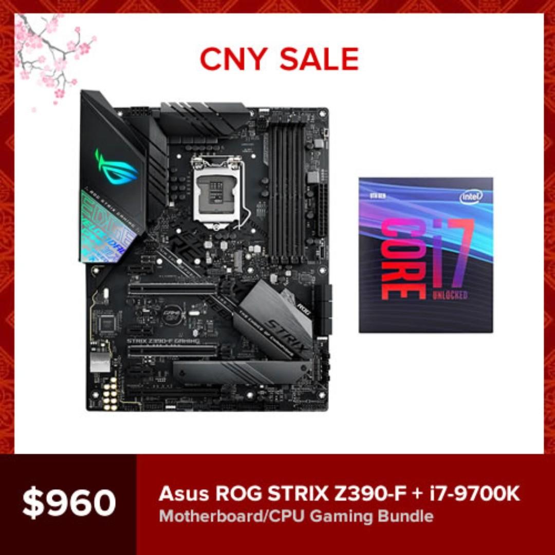 Asus Rog Strix Z390 F Motherboard Intel Core I7 9700k Bundle Electronics Computer Parts Accessories On Carousell