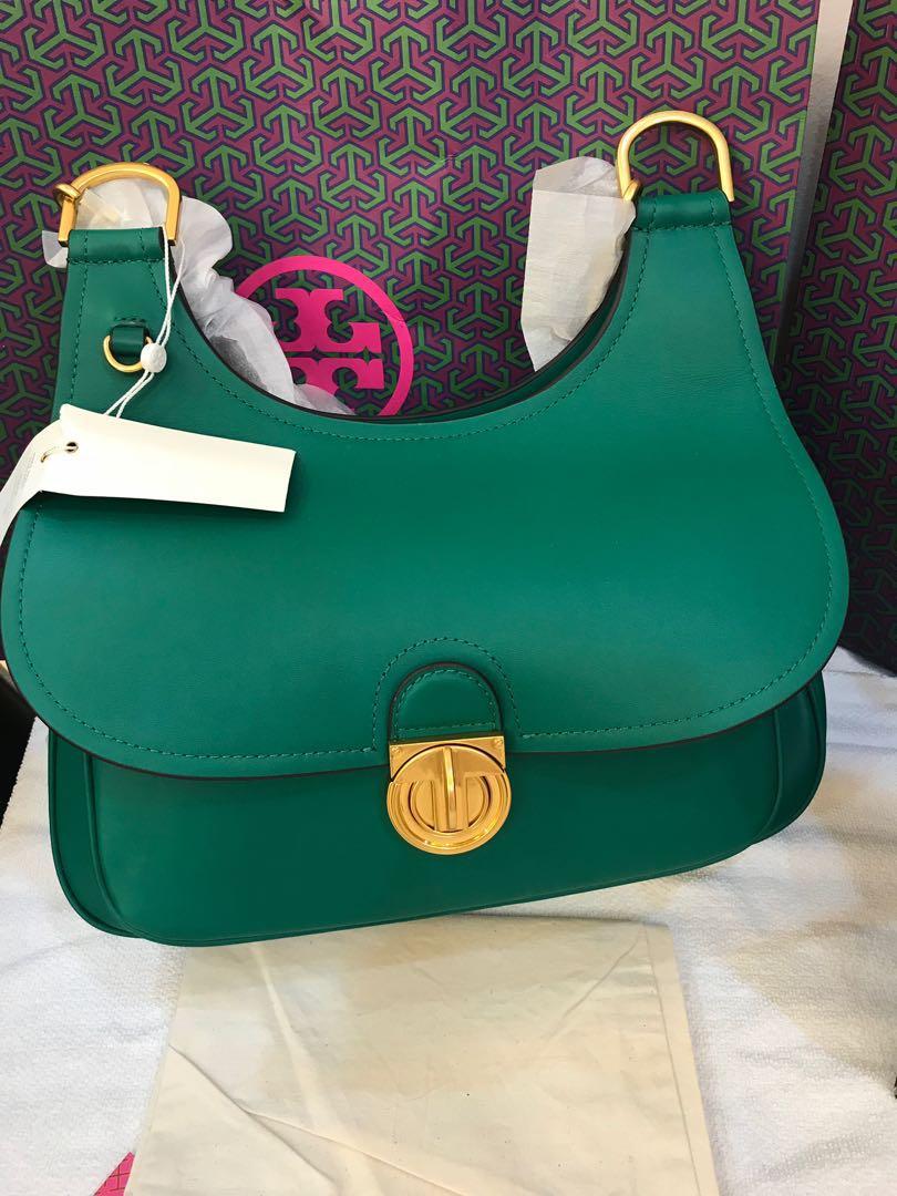 Authentic Tory Burch James saddle bag, Women's Fashion, Bags & Wallets,  Purses & Pouches on Carousell