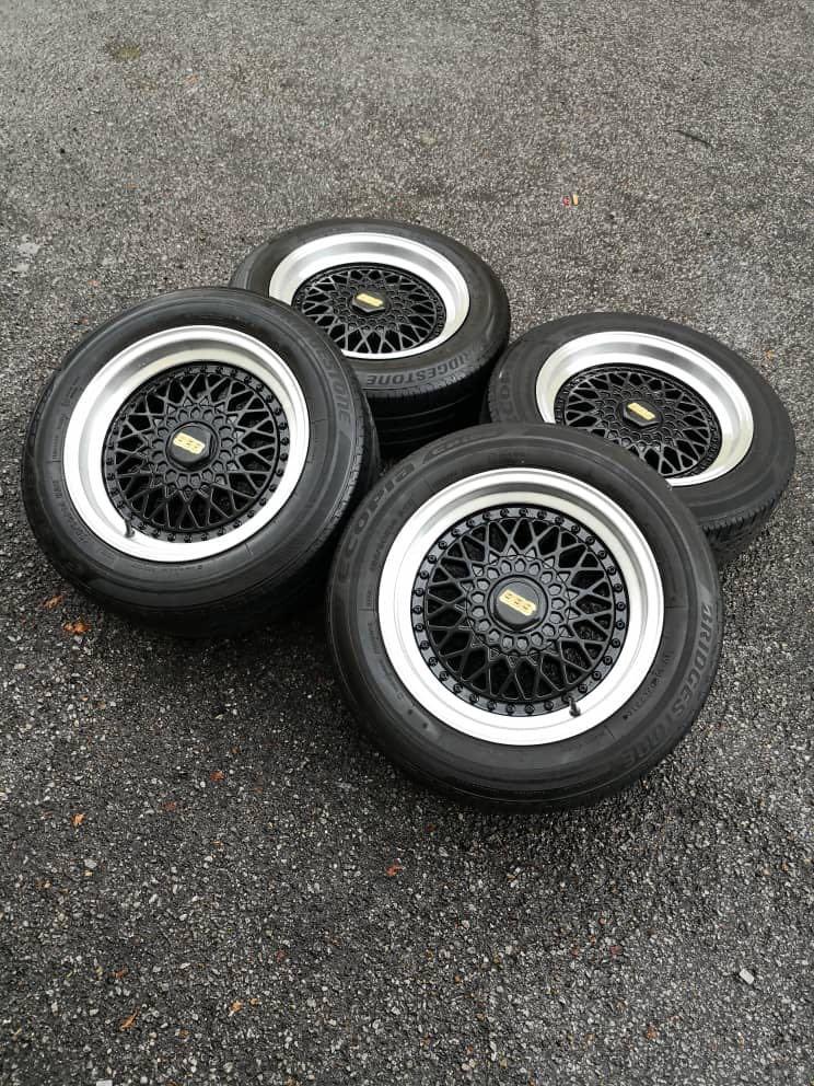 Bbs rs 14 inch sports rim saga flx tyre 70%, Auto Accessories on Carousell