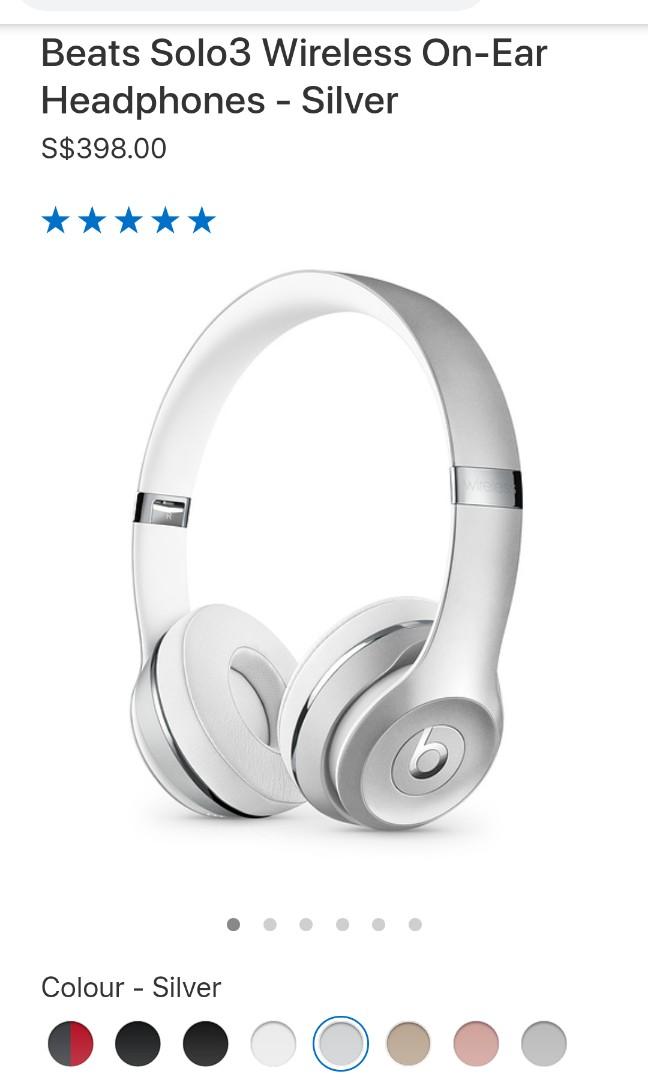 Beats Solo Wireless Headphones Limited Edition(Silver), Audio