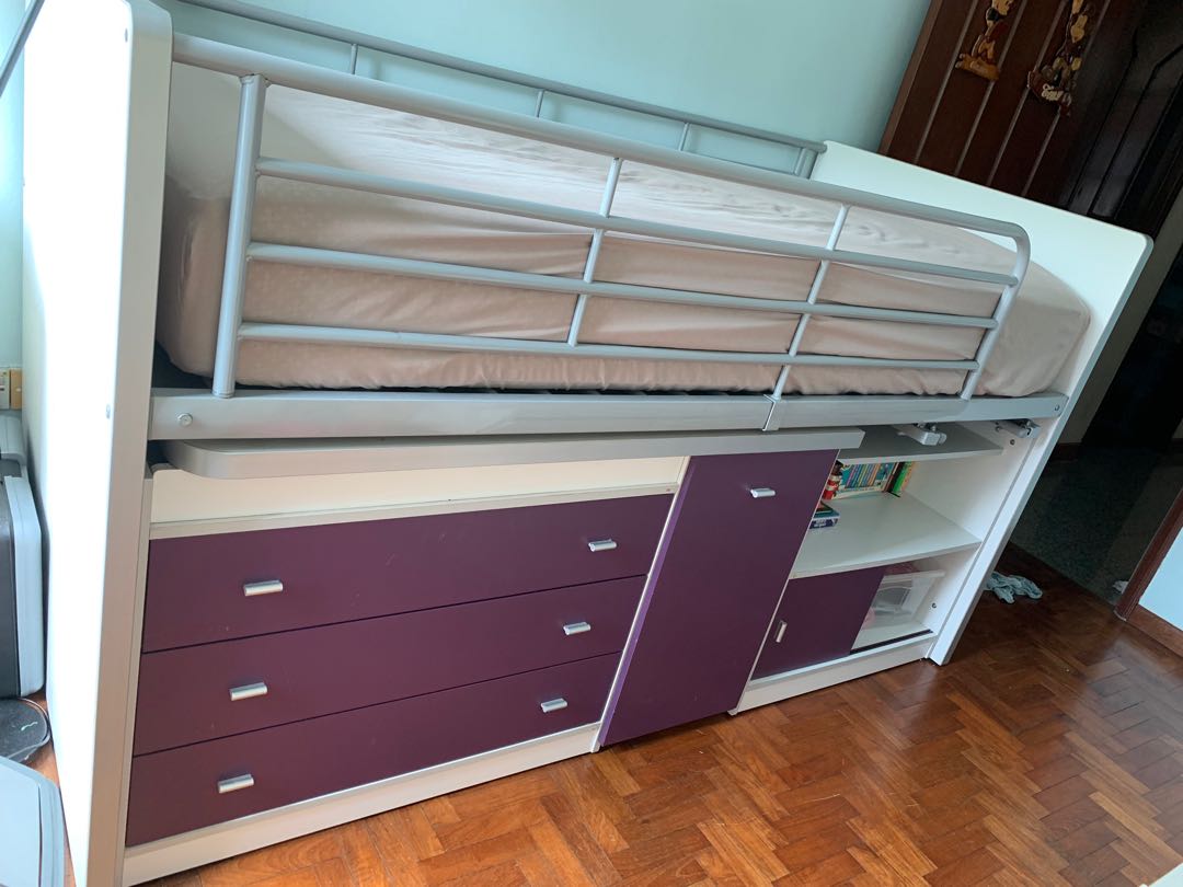 Bed With Study Desk Murthy All In One Furniture Beds Photo