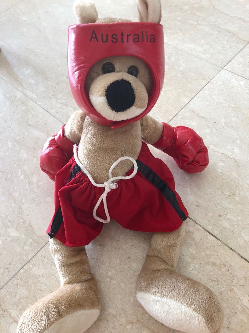 Boxing kangaroo top plush toy