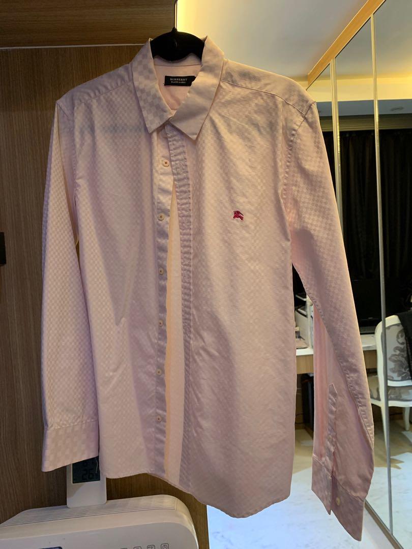 Burberry Pink Shirt, Luxury, Apparel 