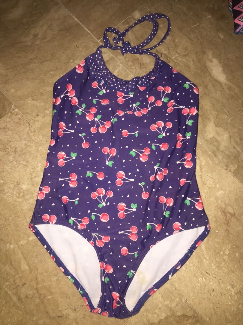 Cherry swimsuit, Babies & Kids, Babies & Kids Fashion on Carousell