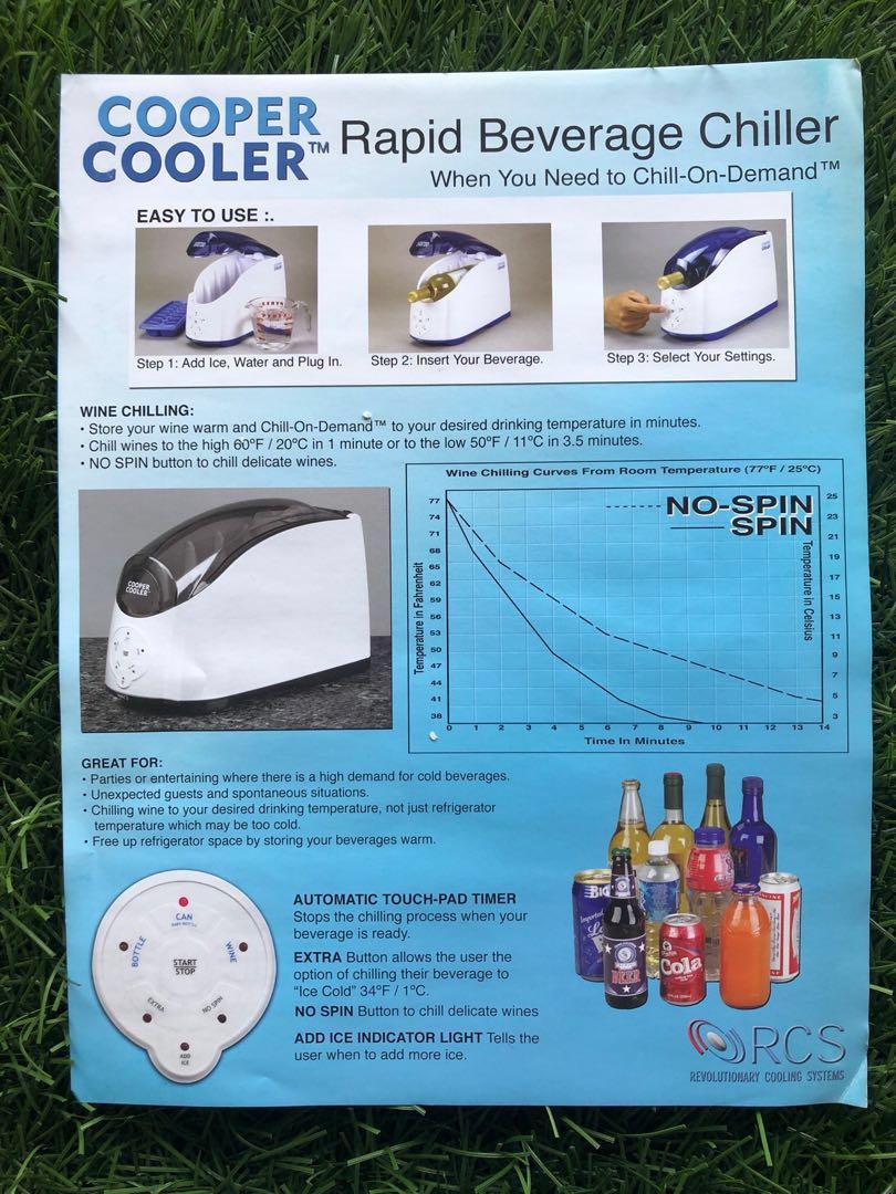 Cooper cooler Rapid beverage chiller, TV & Home Appliances, Kitchen