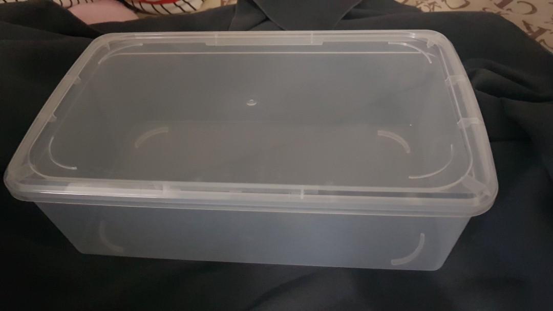 Daiso clear box, Furniture & Home Living, Home Improvement