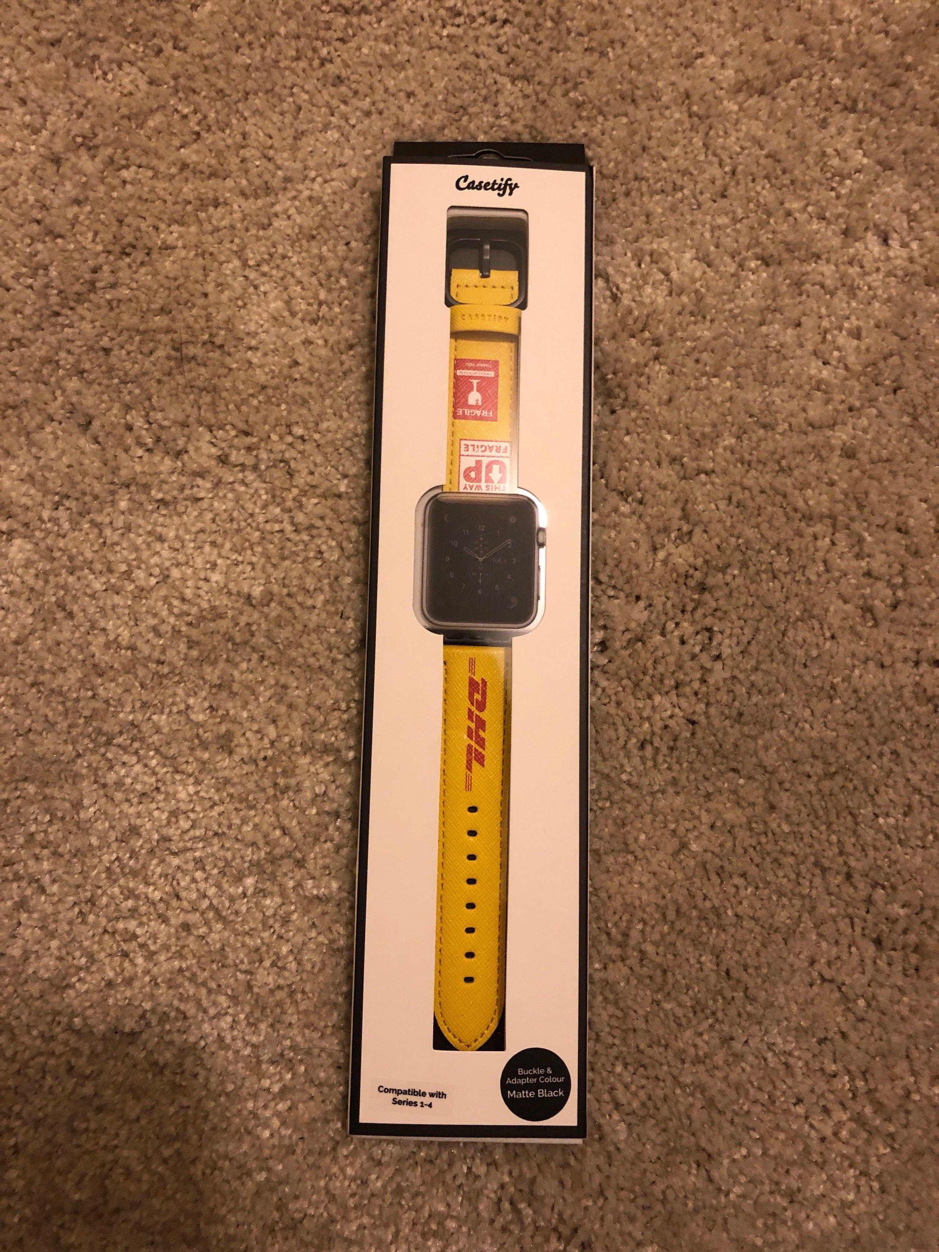 DHL x Casetify Apple Watch band 42mm 44mm Space Grey Carousell
