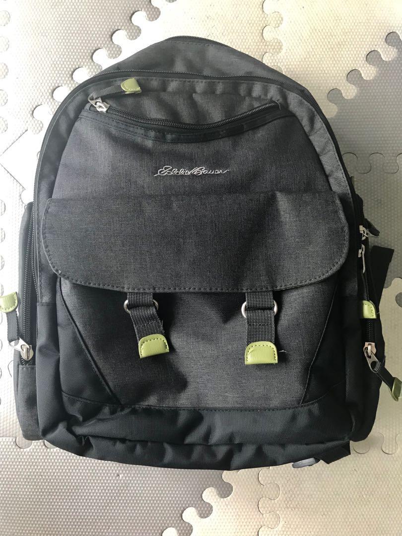 Rent Durable Practical Eddie Bauer Backpack Diaper Bag Gray In Brooklyn Rent For Us 6 75 Day Us 33 75 Week Us 112 46 Month Fat Llama