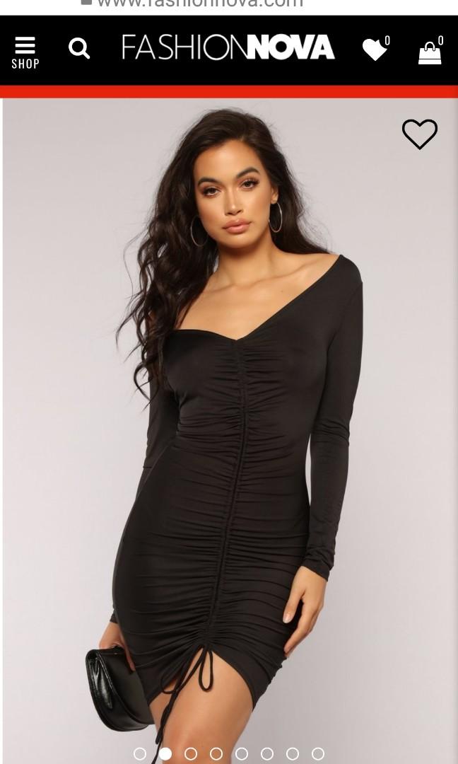 fashion nova black bodycon dress