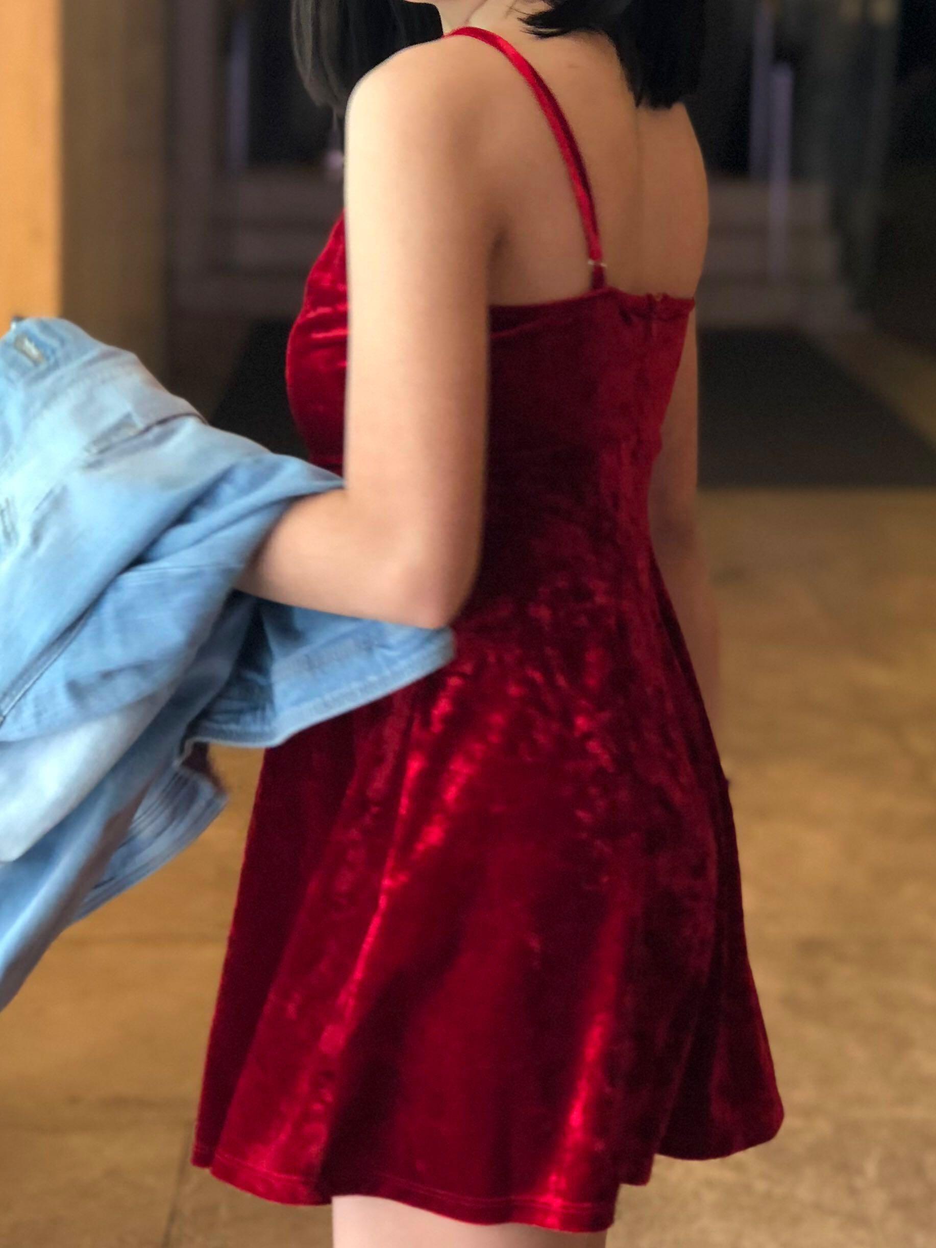 Forever 21 red velvet dress store