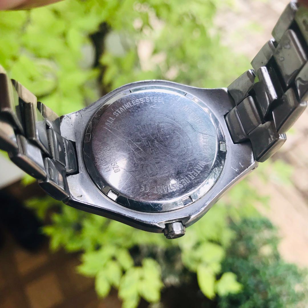 FOSSIL Blue AM 3520 Diver 100 M Original All Stainless Steel Jam