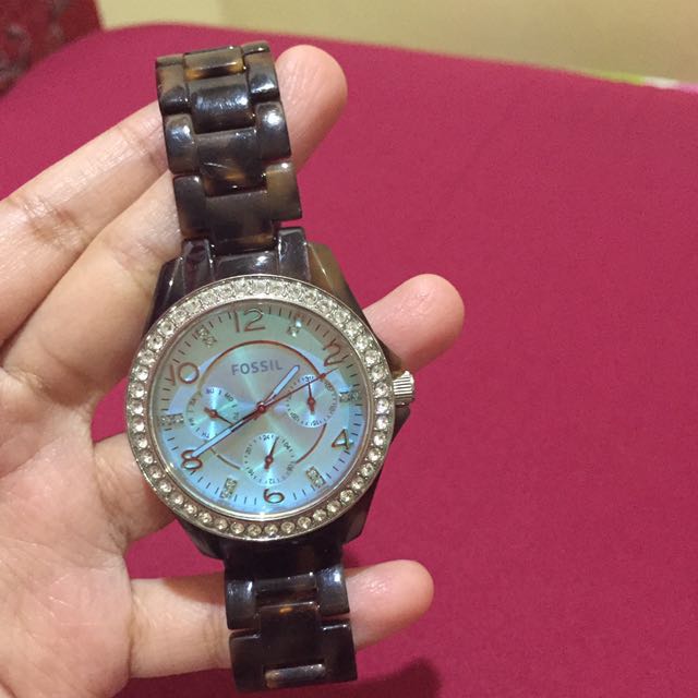 Fossil marble clearance face watch