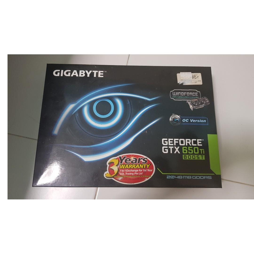 Gigabyte Gtx 650 Ti Boost Windforce 2x 2 Gb Ddr5 Electronics Computer Parts Accessories On Carousell