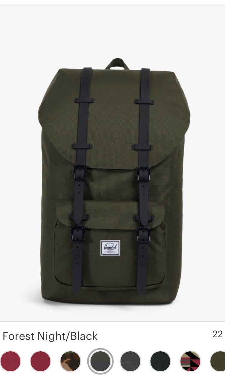 Herschel Little America Backpack in Forest Green Men s Fashion